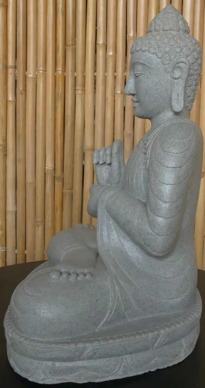 Product image 5 of the product “Seated Buddha made of Riverstone, position Dharmachakra , H. 71cm. ”